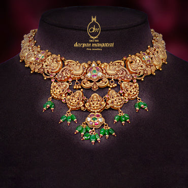 Classic Laxmi Devi Gold Necklace