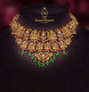 Temple Gopuram Inspired Goddess Lakshmi Gold Necklace