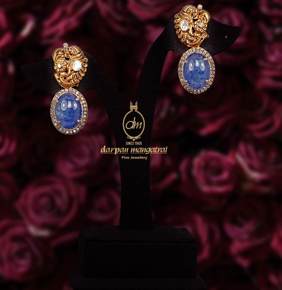 Brilliant Tanzanite and Polki Necklace Set