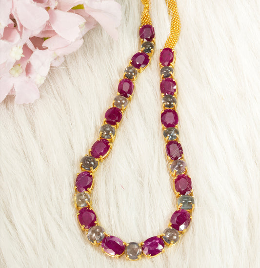 Decorative Polki Ruby Necklace
