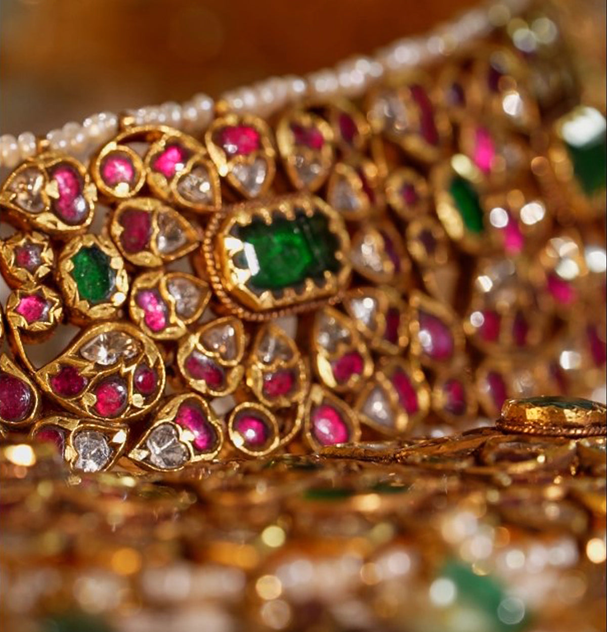 Adorable Ruby Emerald Kundan Choker