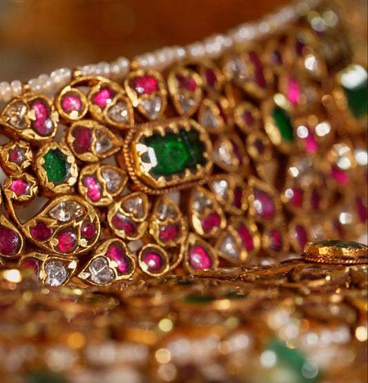 Adorable Ruby Emerald Kundan Choker