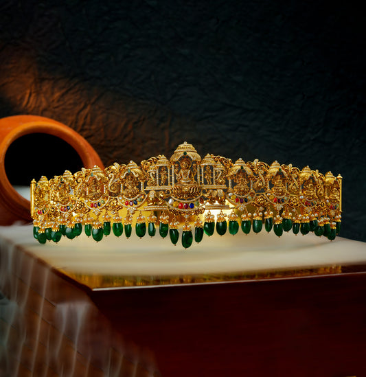 Charming Laxmi Devi Navaratnam Gold Vadanam