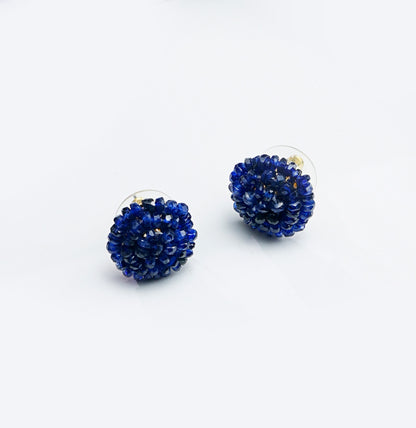 Real Blue Sapphire Stud Earrings