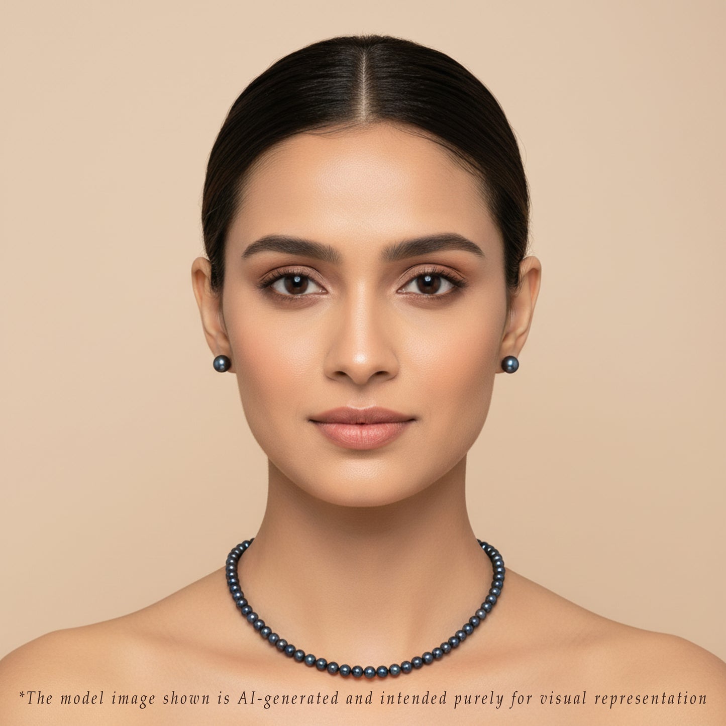 Elegance Black Freshwater Pearl Necklace Gift Box