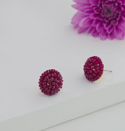 Natural Ruby Stud Earrings