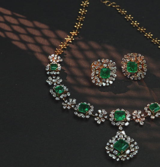 Brilliant Diamond Necklace Set