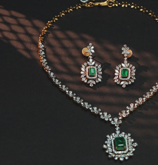 Luxe Diamond Necklace Set