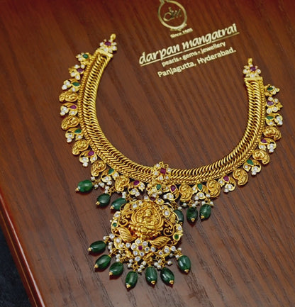 Shimmering Gold Stone Necklace