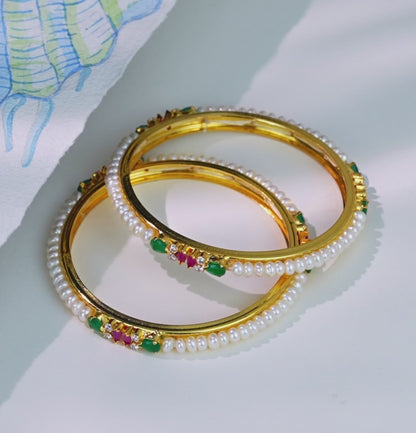 Eclectic Multicolor Freshwater Pearl Bangle