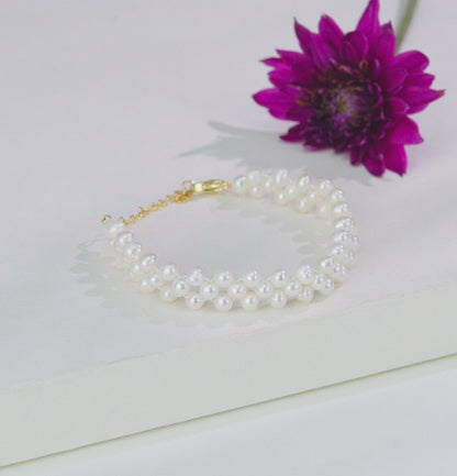 4.0-5.0mm Timeless White Freshwater Pearl Bracelet