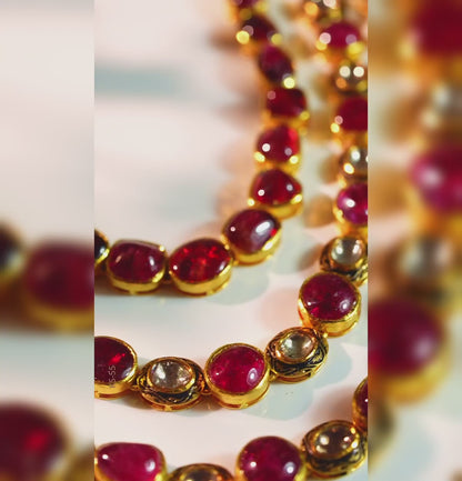 Brilliant Ruby Polki Necklace