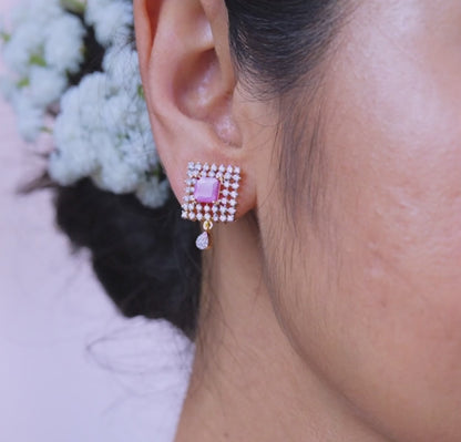 Classic Red Stone Freshwater Pearl Necklace Set