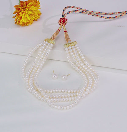 Adorable White Freshwater Pearls Choker Set