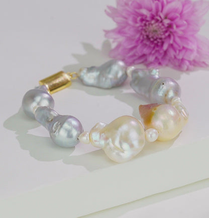 21.0-22.0mm Mix Multicolor Freshwater Pearl Bracelet
