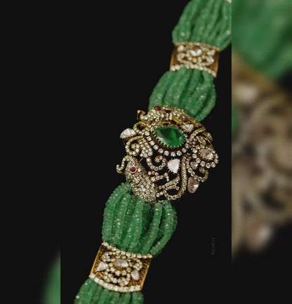 Vintage Emerald With Polki Choker