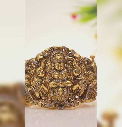 Lord laxmi Ji Gold Nakshi Bracelet
