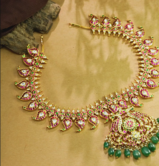 Captivating Kundan Mango Necklace