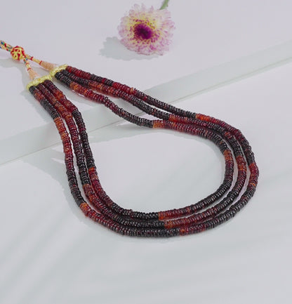 Rich Brown Natural Shaded Gomed Beads Necklace