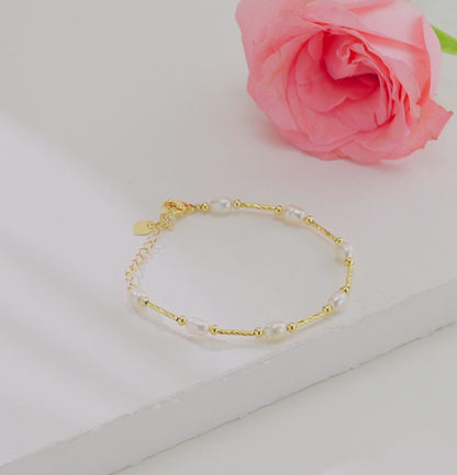 White Drop Freshwater Pearl Bracelet