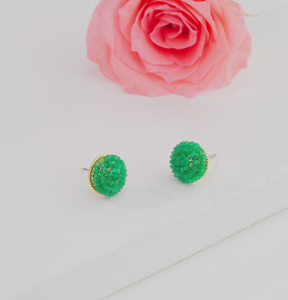 Versatile Natural Emerald Stud Earrings