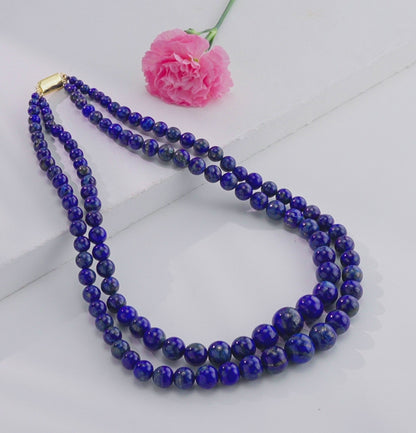 Natural Lapis Lazuli  Beads Necklace