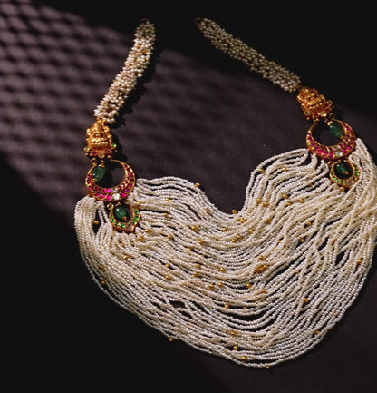 Trendy Kundan Side Pieces Necklace