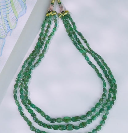 Natural Emerald Beads Necklace