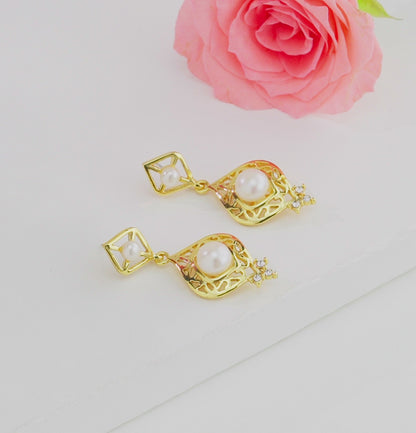 Exotic Fancy Freshwater Pearl Earrings