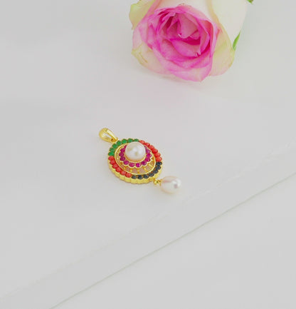 Colorful Multicolor Freshwater Pearl Locket