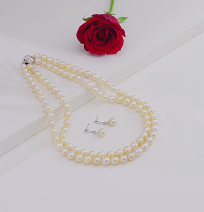8.0-9.0mm Cream Drop South Sea Pearl Necklace - A Quality