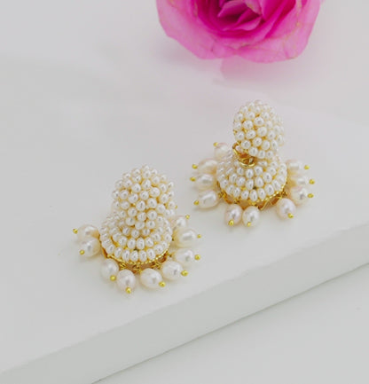 Stunning Seed Detachable Freshwater Pearl Jhumka