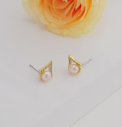 Angelic Pink Freshwater Pearl Stud Earrings