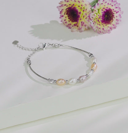 Beautiful Drop Multicolor Freshwater Pearl Bracelet