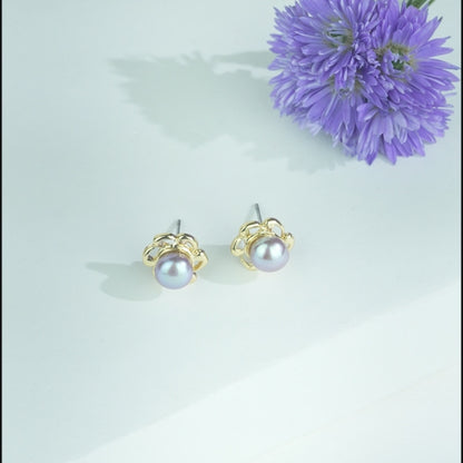 Dreamy Pink Freshwater Pearl Stud Earrings