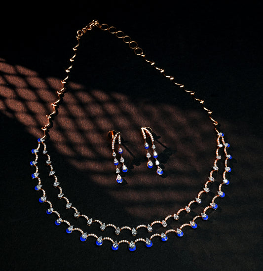 Elegant Diamond Necklace Set