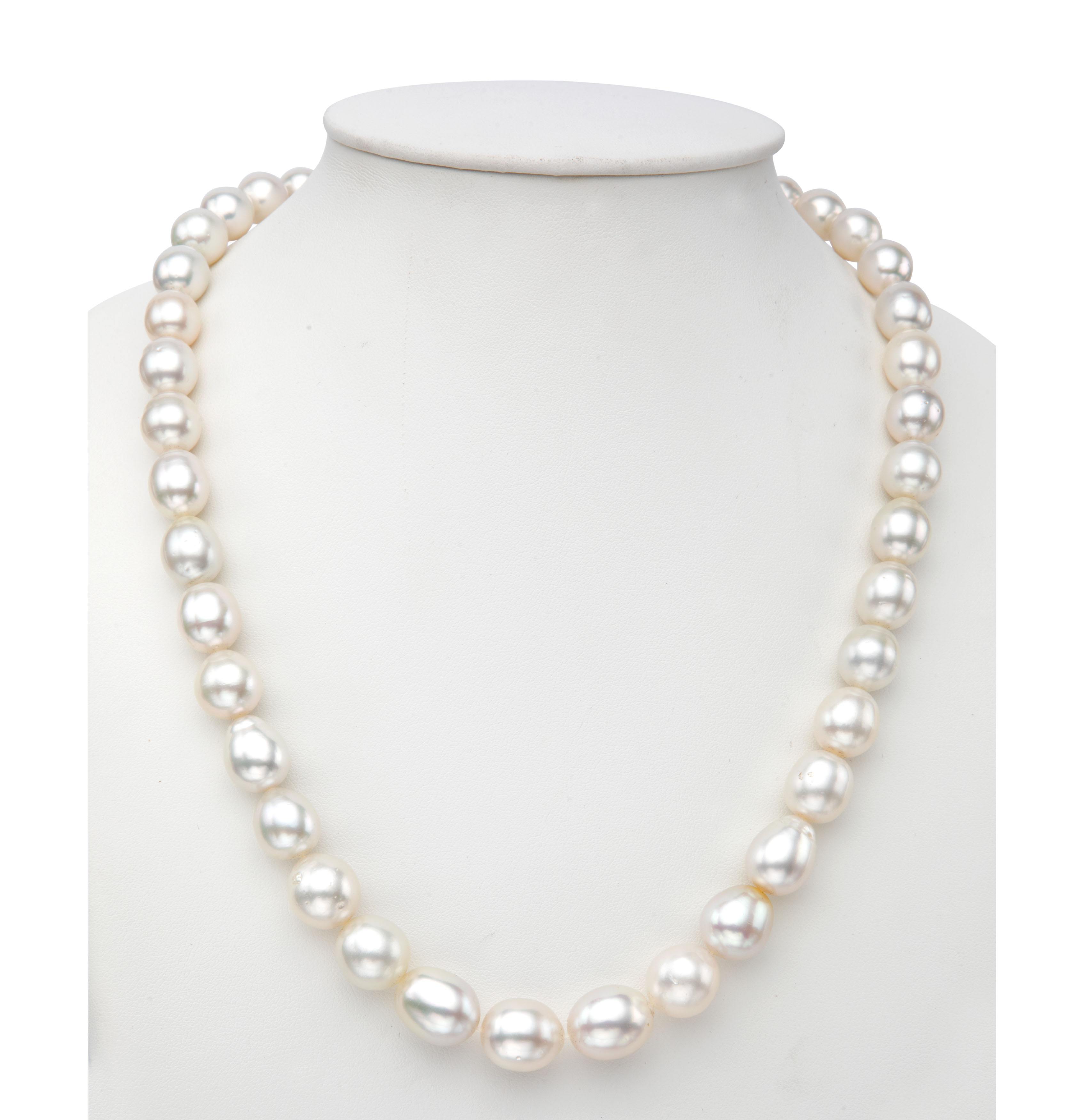 9.0-12.0mm White South Sea Pearls Grading Necklace Set-AAA Quality ...
