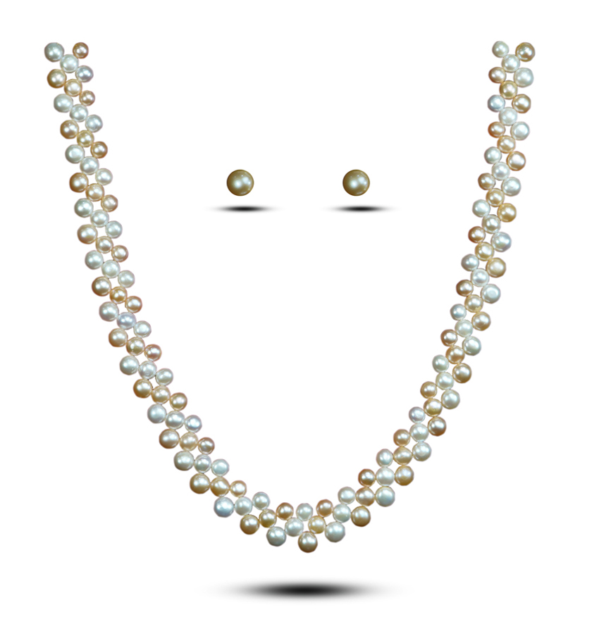 8 Layer statement long pearl mala at Rs 2640.00, Pearl Strands