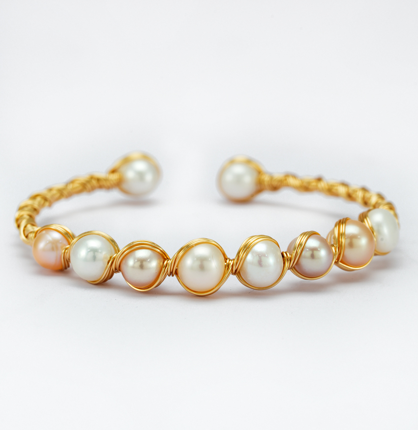 Unique Round Multicolor Pearl Bracelet
