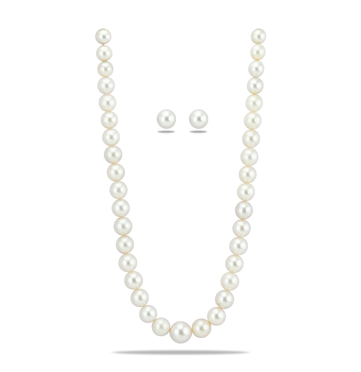 12-15 MM Round Grading White South Sea Pearls Necklace Set-AAA Quality